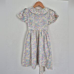Vintage Floral Spring Summer Easter Dress Size 6x